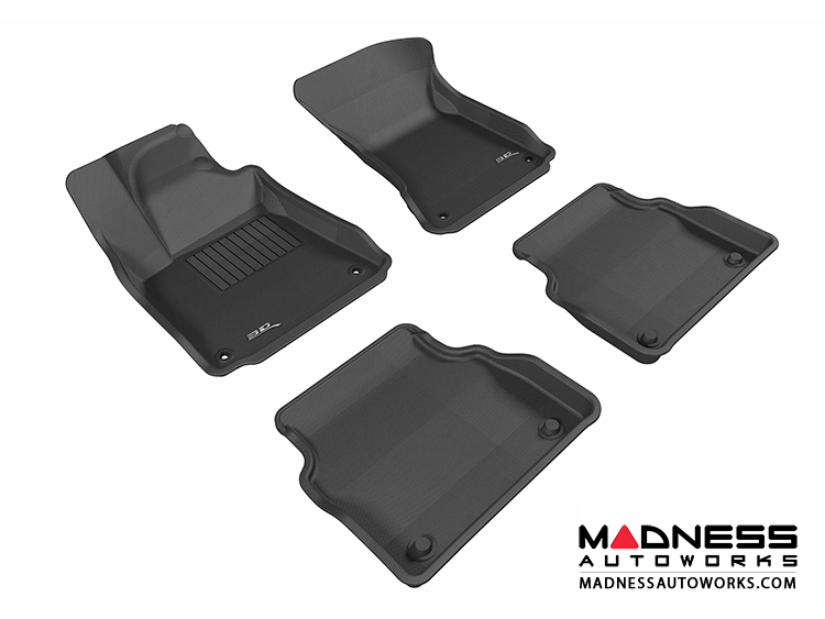 Audi A8 Floor Mats (Set of 4) - Black by 3D MAXpider (2011-2015)